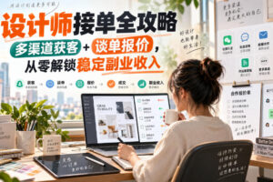 设计师接单全攻略-无水印，多渠道获客+谈单报价，从零解锁稳定副业收入