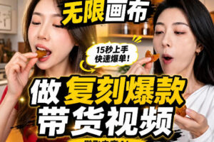 无限画布复刻二创带货视频搭建教学，实操教学，一键复刻爆款带货视频