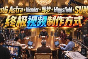 （20588期）【无水印】GPT-6 Astra+Blender+即梦+Higgsfield+Suno=终极视频制作方式