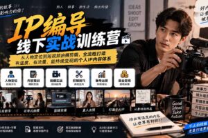 （20611期）【无水印】IP编导线下实战训练营-更新：从人物定位到短视频拍摄剪辑，全流程打造有温度、有流量、能持续变现的个体