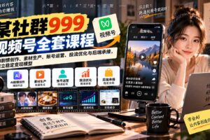 （20612期）【无水印】某社群999视频号全套课程：AI剧情创作、素材生产、账号运营、投流优化与后端承接，建立稳定变现模型