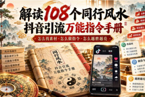 解读108个同行风水抖音引流万能指令手册，怎么找素材·怎么做指令·怎么越磨越亮【文档】