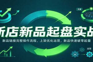 新店新品起盘实战：新品链接完整操作流程，上架优化运营，新品快速破零起量