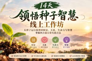 (20756期)14天领悟种子智慧线上工作坊|从种子运行原理到财富、关系、生命力与智慧,掌握四力量日常实践方法