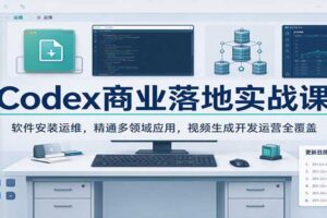 Codex商业落地实战课：软件安装运维，精通多领域应用，视频生成开发运营全覆盖