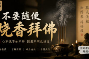 某公众号付费文章：玄学提醒：不要随便烧香拜佛