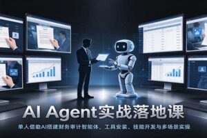 AI Agent实战落地课：单人借助AI搭建财务审计智能体，工具安装、技能开发与多场景实操