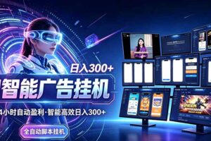 （20900期）24小时AI广告挂机｜在家就能做的被动副业