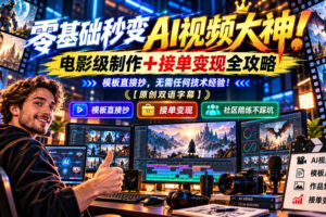 零基础秒变AI视频大神！电影级制作+接单变现全攻略，模板直接抄，无需任何技术经验！【原创双语字幕】