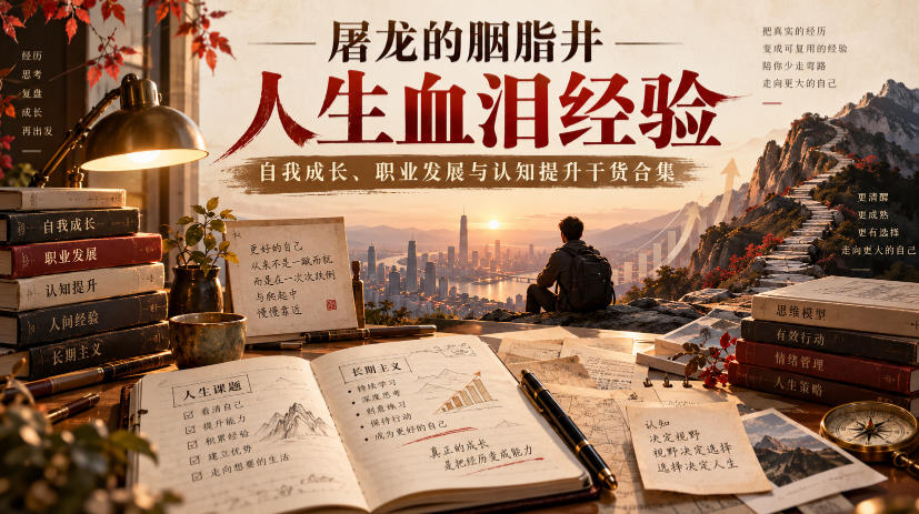 屠龙的胭脂井人生血泪经验｜自我成长、职业发展与认知提升干货合集【文档】