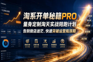 淘系开单秘籍PRO,量身定制淘天实战陪跑计划,告别做店迷茫、快速突破运营瓶颈期(更新261015)