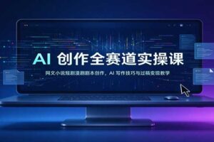 AI创作全赛道实操课:网文小说短剧漫剧剧本创作,AI写作技巧与过稿变现教学