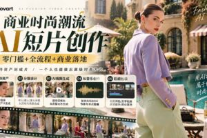 （21000期）从一张模特图到高级时尚广告大片：AI三视图资产、场景合成、电影分镜、动态生成与复古音乐剪辑实战课