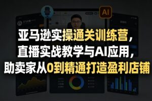 亚马逊实操通关训练营，直播实战教学与AI应用，助卖家从0到精通打造盈利店铺（更新1016）