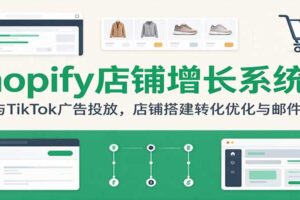 Shopify店铺增长系统课：FB与TikTok广告投放，店铺搭建转化优化与邮件营销