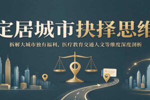 定居城市抉择思维:拆解大城市独有福利,医疗教育交通人文等维度深度剖析
